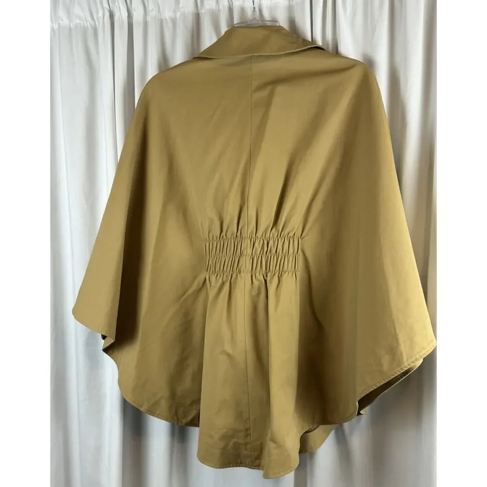 New York & Co Cape Tan M academia Preppy fantasy professional outdoor 63-16 - Picture 3 of 16